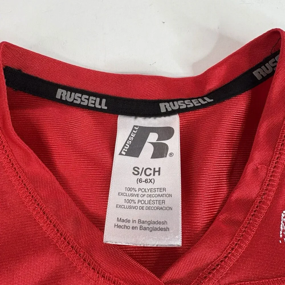 Nebraska Cornhuskers Jersey, Youth Small, Red, 1869, Short Sleeve, Russell - Picture 3 of 5